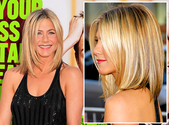 Jennifer Aniston Long Angled Bob